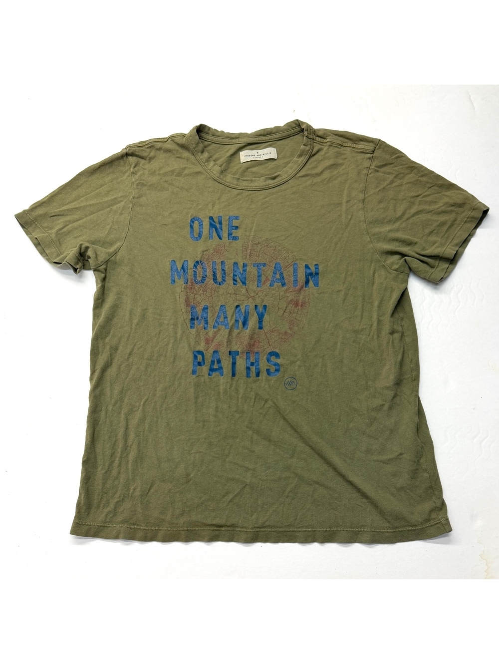 Imogene + Willie One Mountain Many Paths Olive Green Cotton T-Shirt